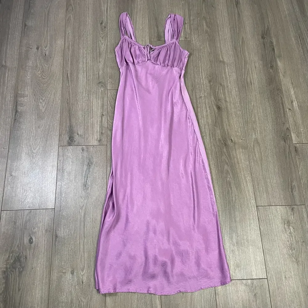 Madewell Square Neck Sleeveless Chic Party Trendy Midi Dress US Women's 2 New